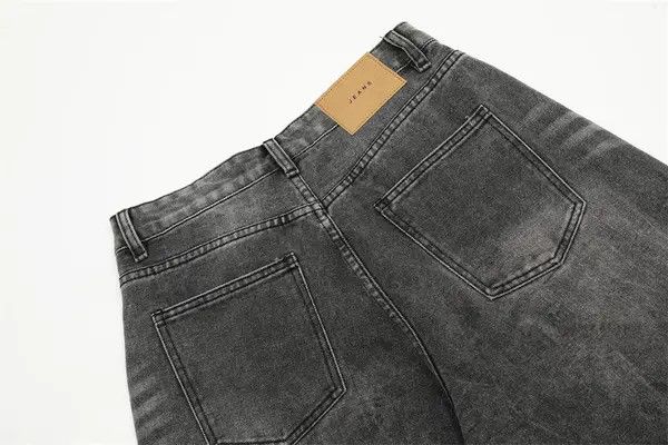 VIBE Punk distressed washed men's loose wide-leg denim shorts Size US 32 / EU 48 - 5 Thumbnail