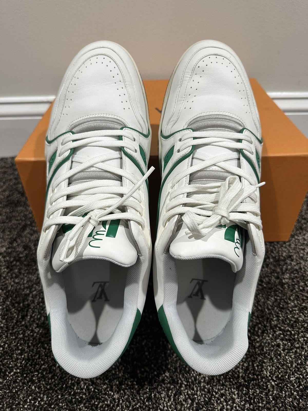 Louis Vuitton Louis Vuitton x Virgil Abloh LV Low Trainer OG Green SS19 Size US 10 / EU 43 - 8 Thumbnail