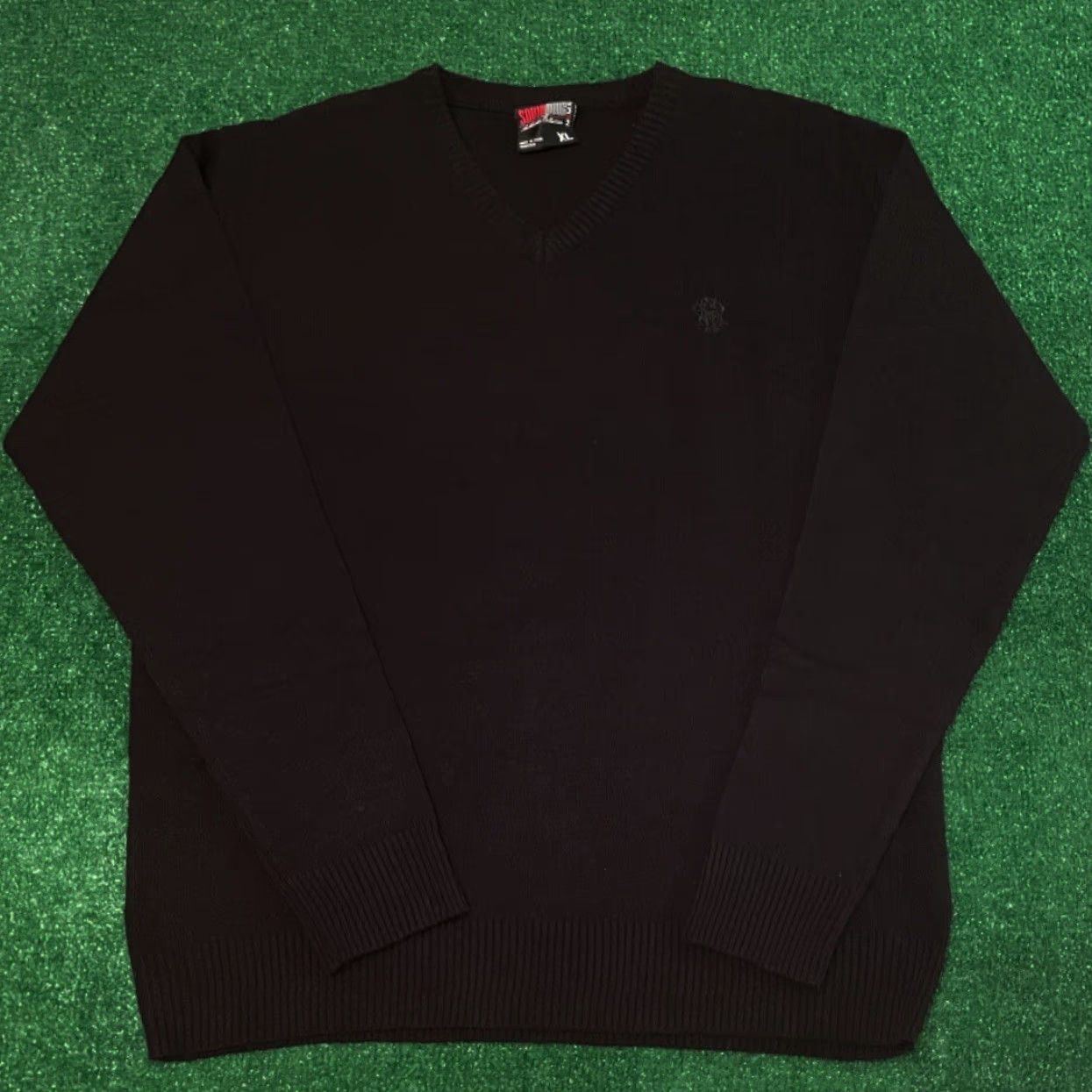 Southpole VINTAGE Southpole Sweater V Neck Mens Large Black Logo Hip Hop Grunge Y2K Pullover Size US L / EU 52-54 / 3 - 3 Thumbnail