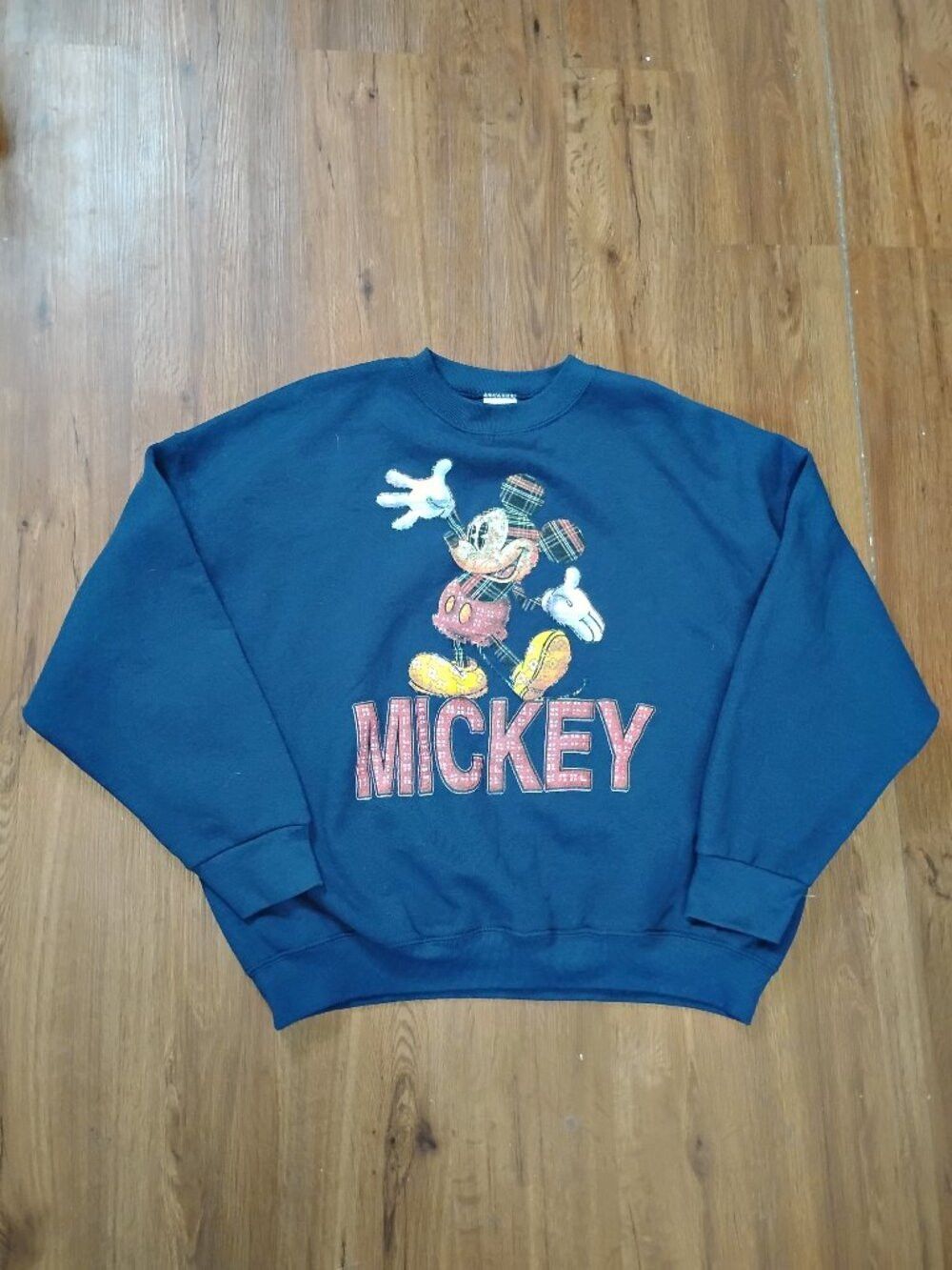 Disney Vintage Disney Mickey Mouse Plaid Crewneck Sweatshirt Size US XL / EU 56 / 4 - 2 Thumbnail