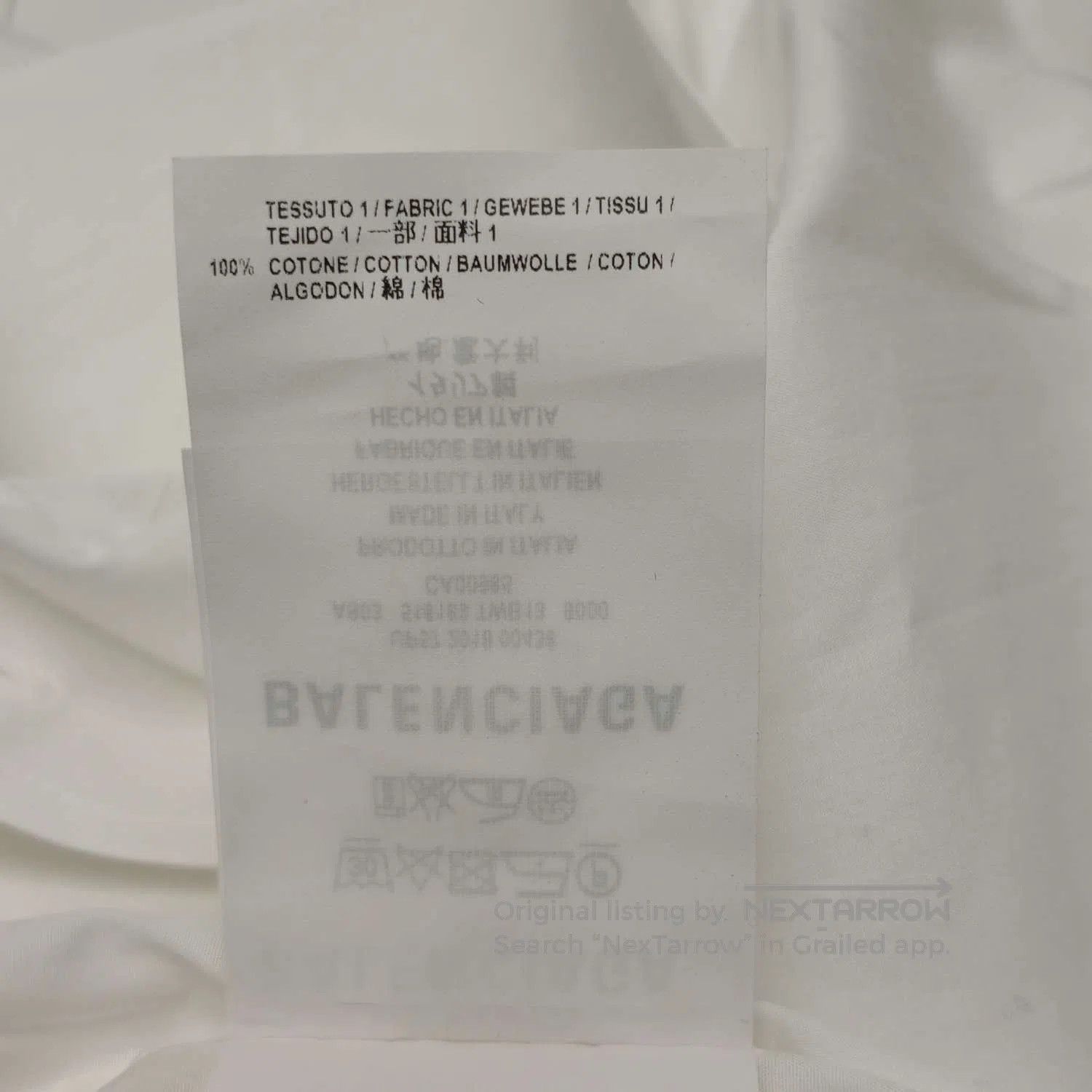 Balenciaga Balenciaga White Cotton Spread Collar Shirt XXXS. Size US XXS / EU 40 - 8 Thumbnail