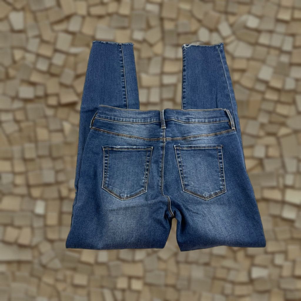 Pacsun PacSun Jeans Women's 27 Blue Denim Ankle Jegging Pockets Frayed Hem Regular Size 27 Womens Style Jeans PacSun Regular Fit 26.5 Inseam Vintage No N/A Size 27" / US 4 / IT 40 - 1 Thumbnail