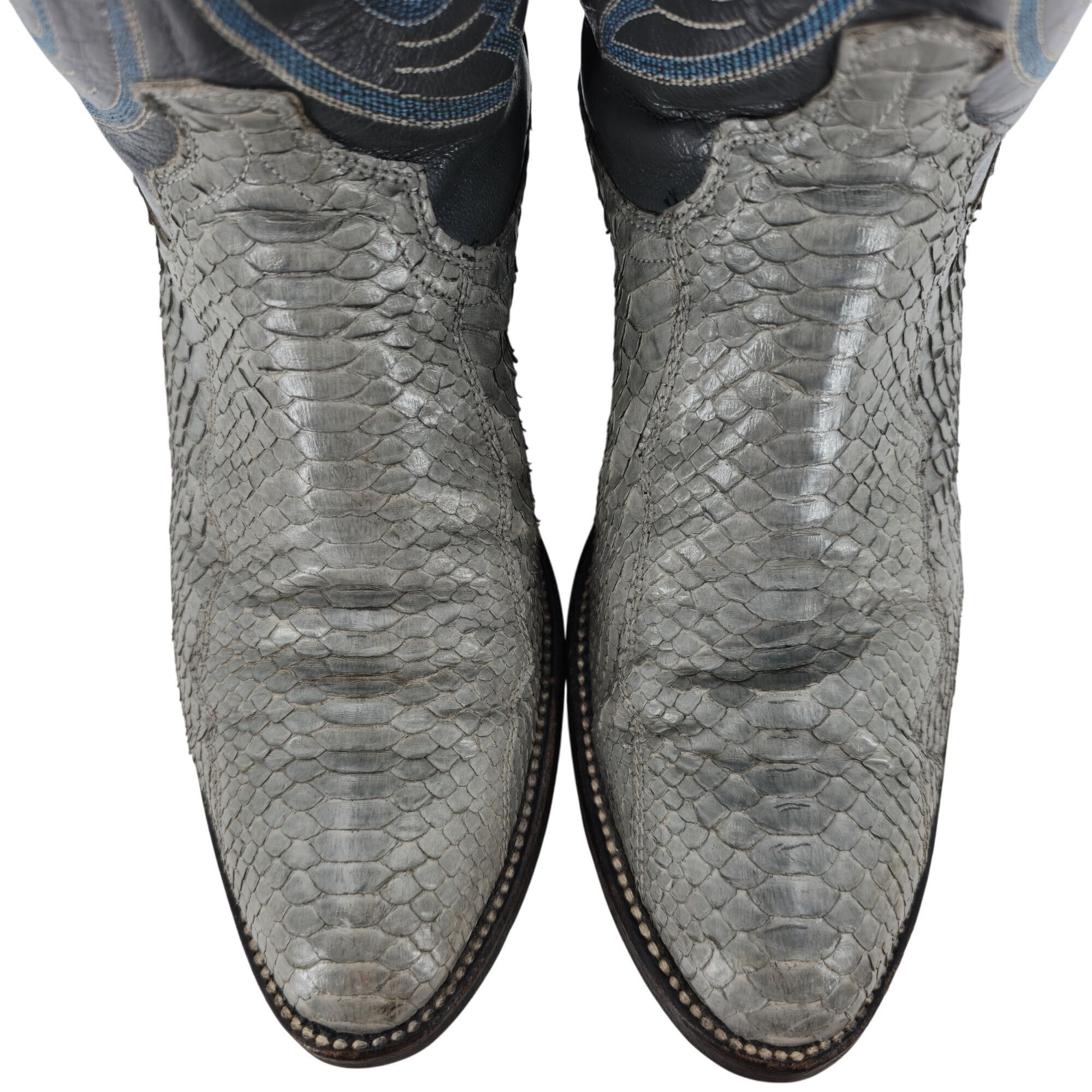 Dan Post Vintage Dan Post Men 8.5 Exotic Grey Gray Snake Cowboy Boots Size US 8.5 / EU 41-42 - 11 Thumbnail