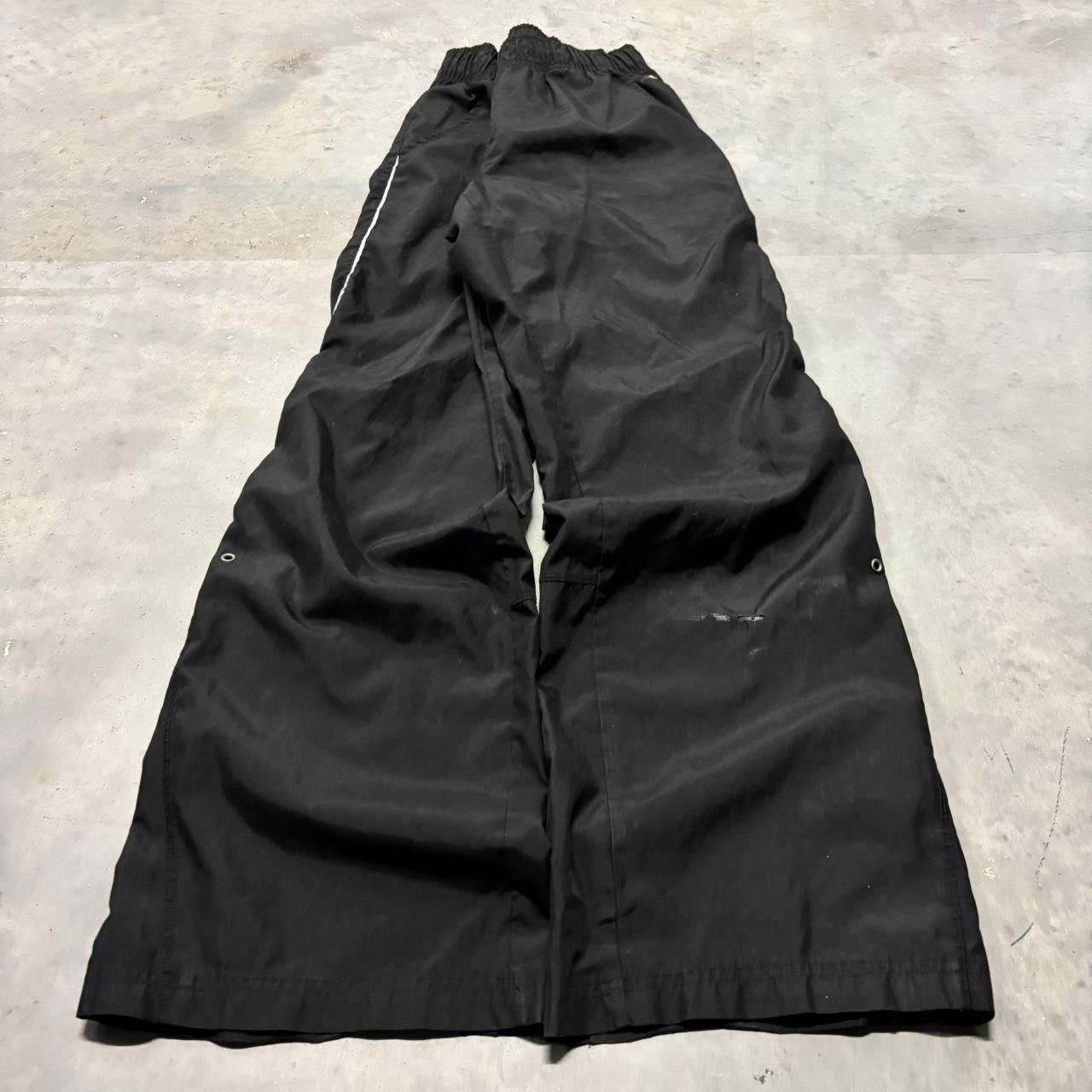 Japanese Brand × Vintage Crazy Vintage Y2K/2000s Black White Striped Streetwear Track Pants! Size US 30 / EU 46 - 2 Thumbnail