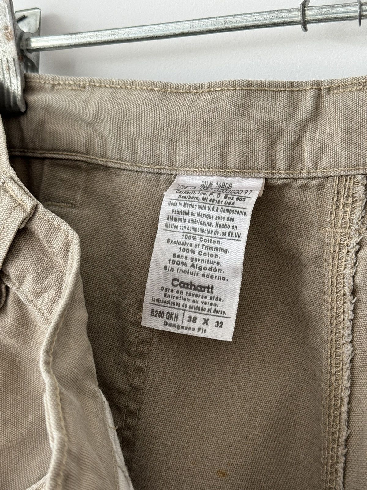 Carhartt × Vintage Vintage Carhartt Work Beige Faded Cargo Pants Size US 38 / EU 54 - 5 Thumbnail