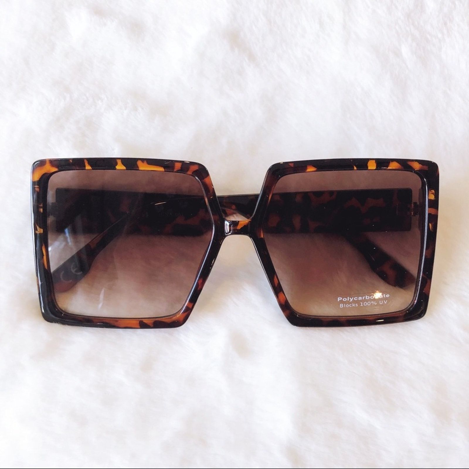 Other Molly Tortoise Brown Oversize Rectangle Sunglasses Size ONE SIZE - 1 Thumbnail
