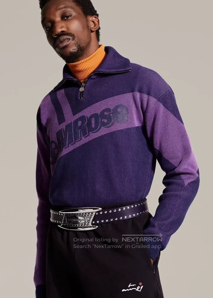Martine Rose Martine Rose Purple football high-necked sweatshirt Size US S / EU 44-46 / 1 - 1 Thumbnail