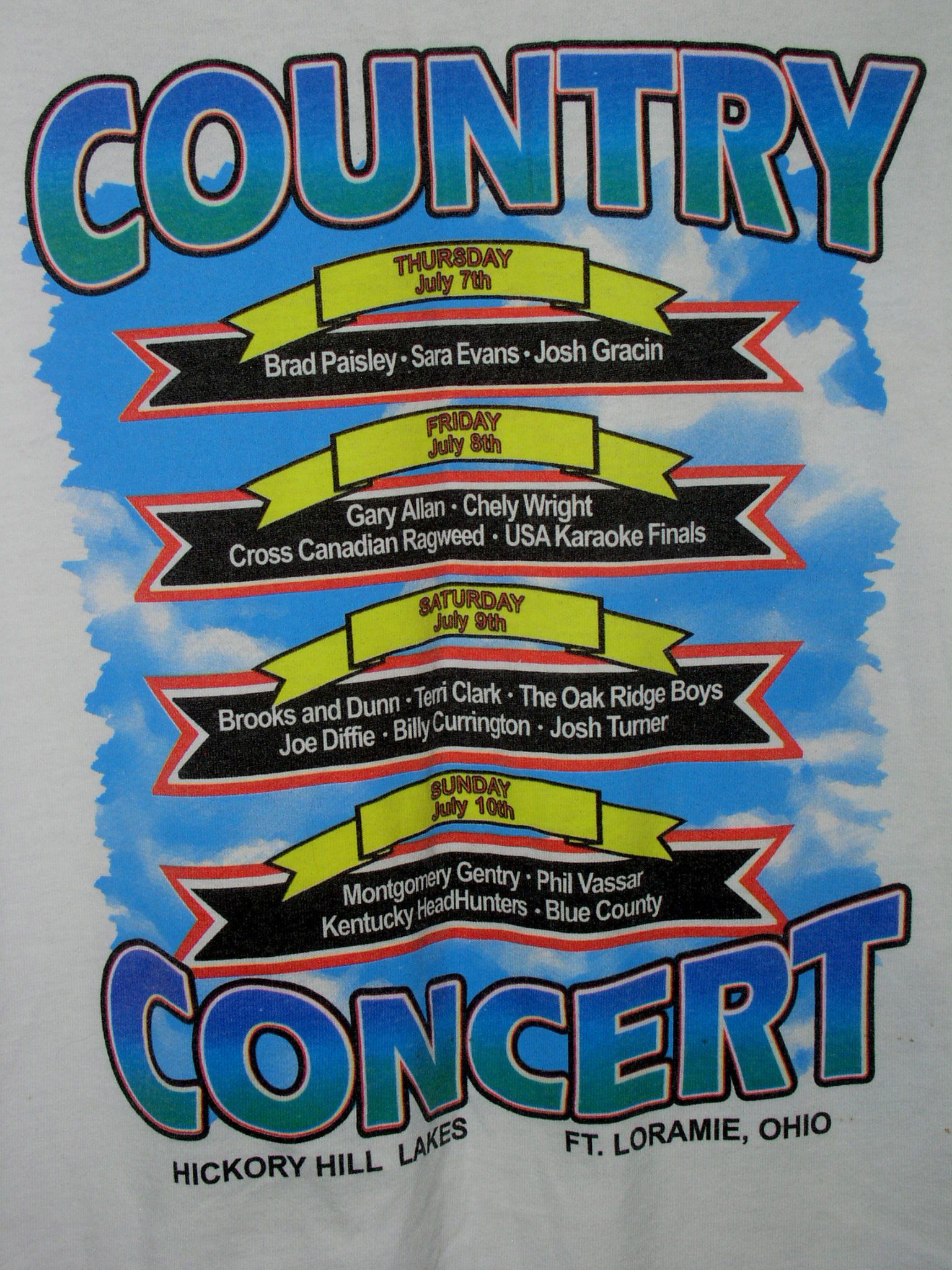 Hanes Brad Paisley Concert Shirt 2005 Country Concert Fort Loramie Size US XXL / EU 58 / 5 - 4 Thumbnail