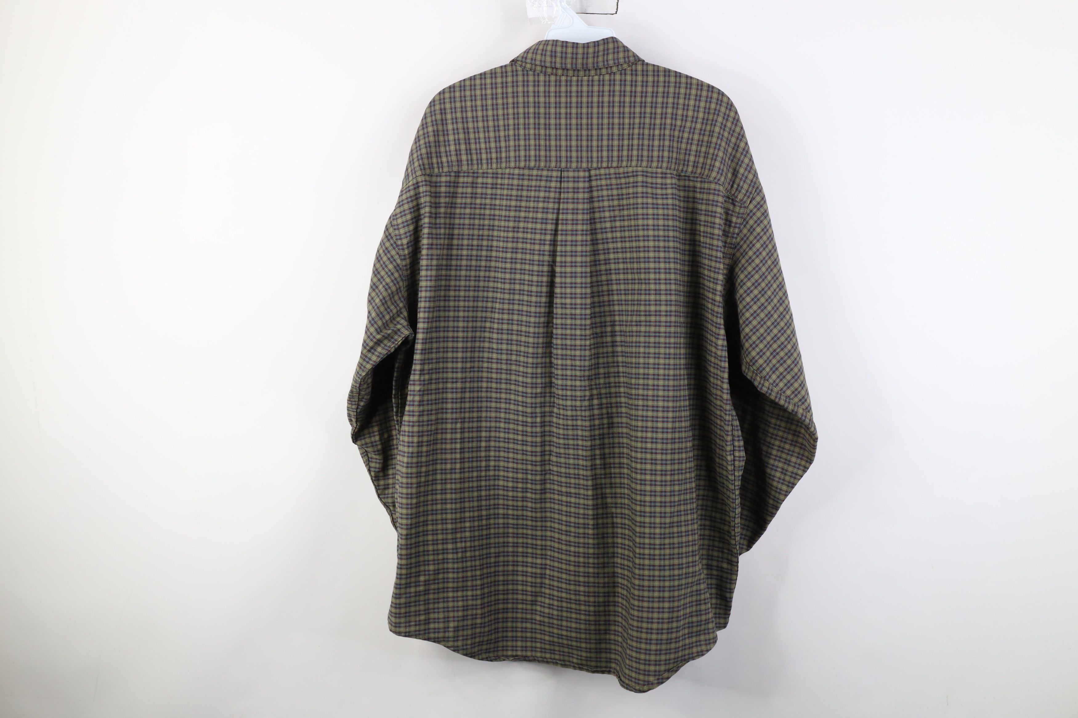 L.L. Bean Vintage 90s LL Bean Button Down Shirt Green Plaid USA Size US L / EU 52-54 / 3 - 9 Thumbnail