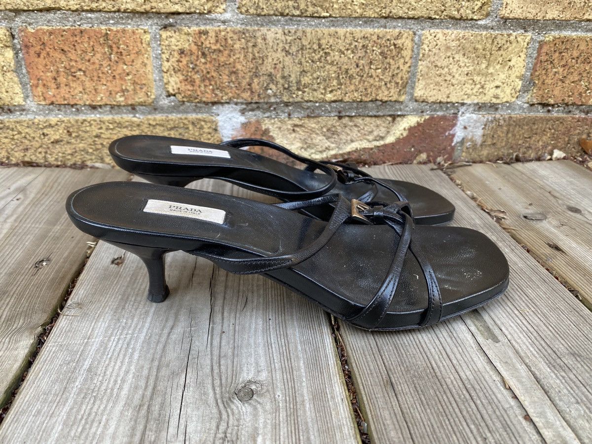 Prada Vintage Prada Sling Back Heels Calzature Donna Black Size US 6 / IT 36 - 2 Thumbnail