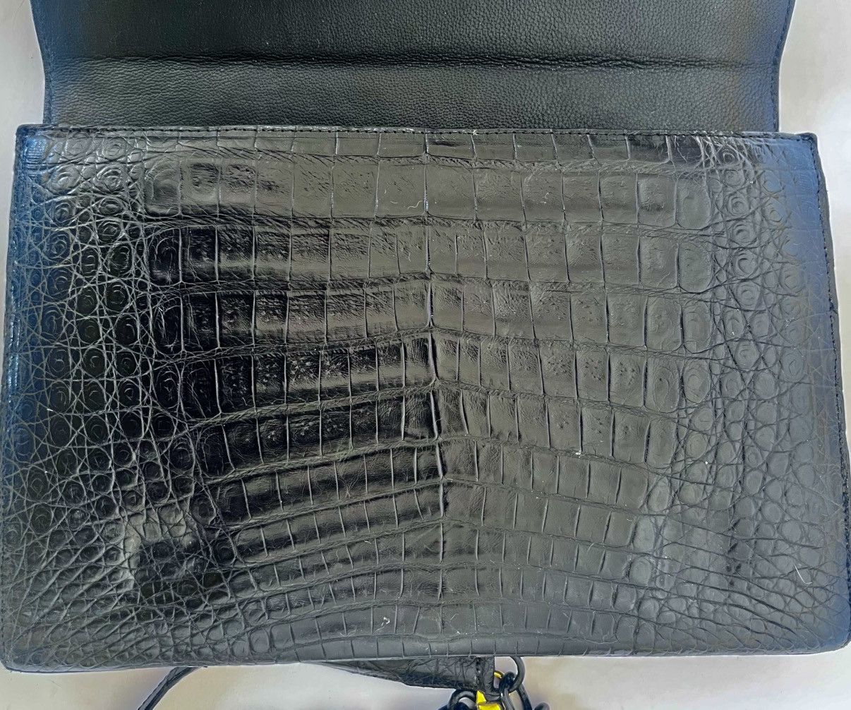 Nancy Gonzalez Nancy Gonzalez Black Crocodile Clutch Bag Size ONE SIZE - 8 Thumbnail