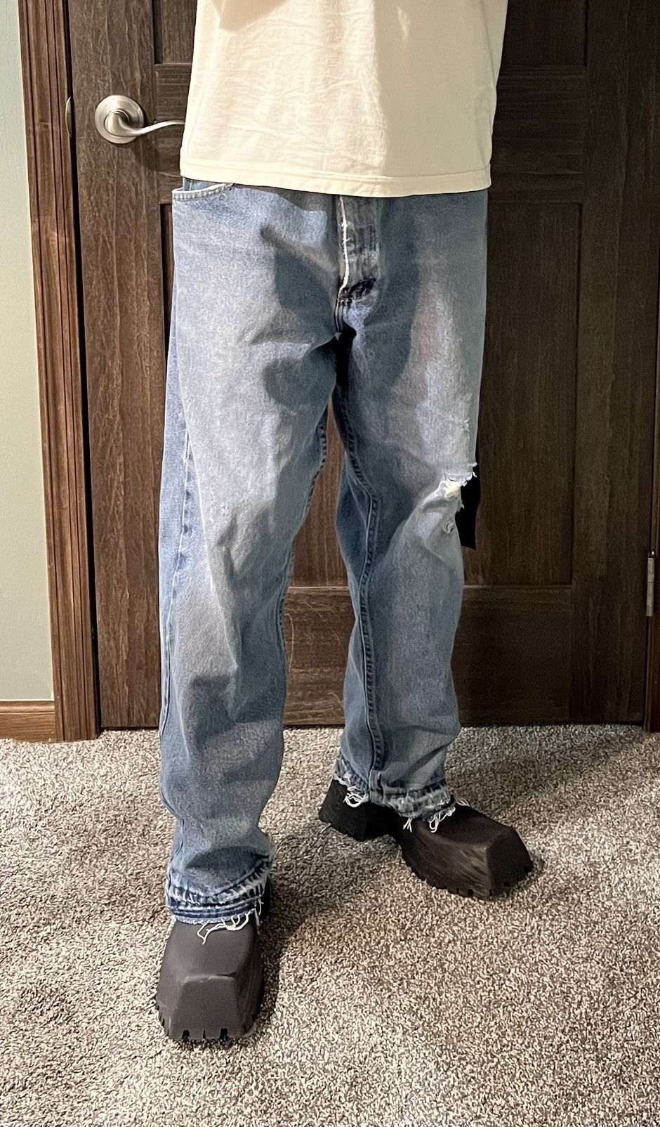 Vintage × Wrangler Wrangler Vintage Distressed Denim Size US 36 / EU 52 - 5 Thumbnail