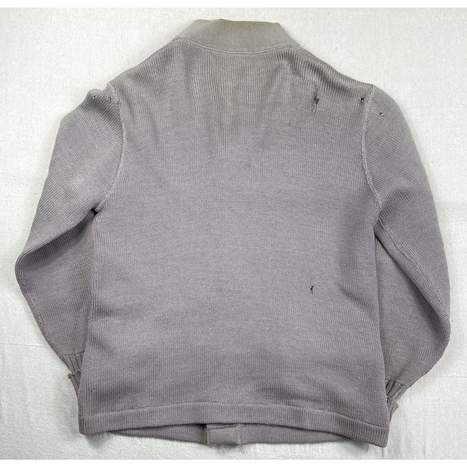 Vintage VINTAGE John Grove Wool Cardigan Sweater Mens L Gray Casual Band Pockets Size US L / EU 52-54 / 3 - 4 Thumbnail
