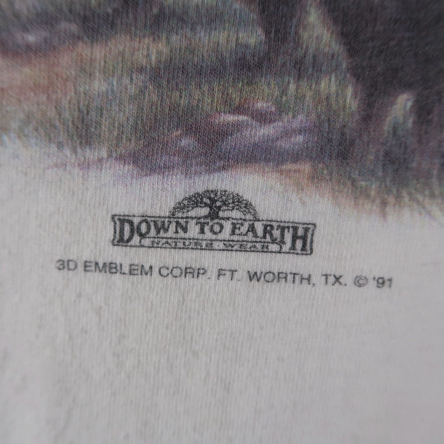 Delta VINTAGE Delta Men’s T-Shirt Short Sleeve XL White 90s 3D Buffalo Bison Cartoon Nature Size US XL / EU 56 / 4 - 6 Thumbnail