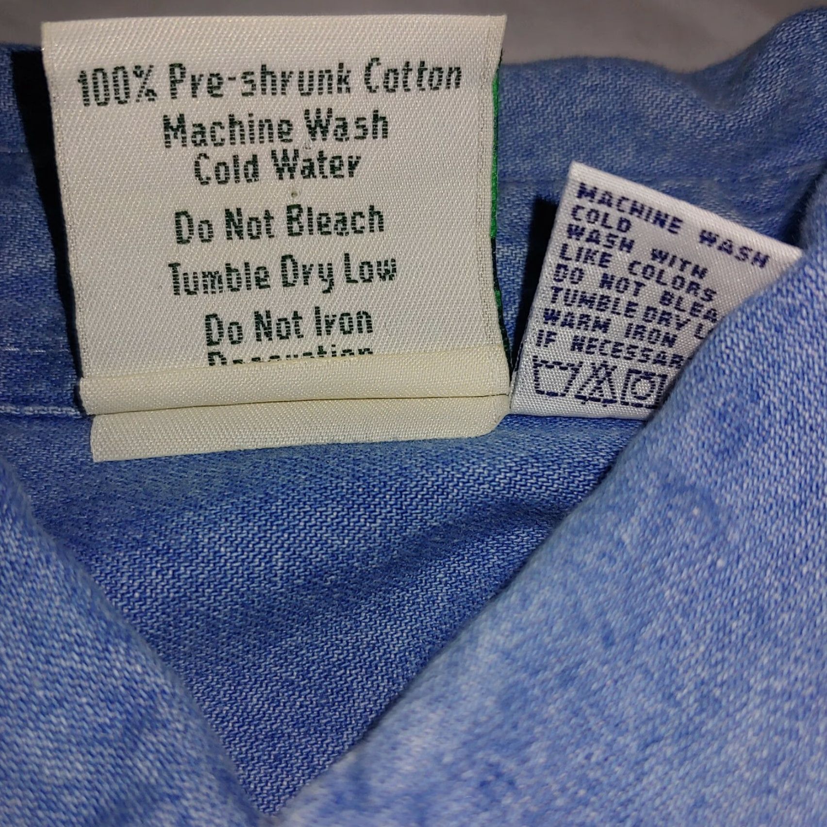Vintage VINTAGE Wright Brothers National Memorial Shirt Button-Down Chambray Blue, Small, Men's, 21" Chest, Embroidered, 1960s-70s Aviation Decor Size US S / EU 44-46 / 1 - 5 Thumbnail