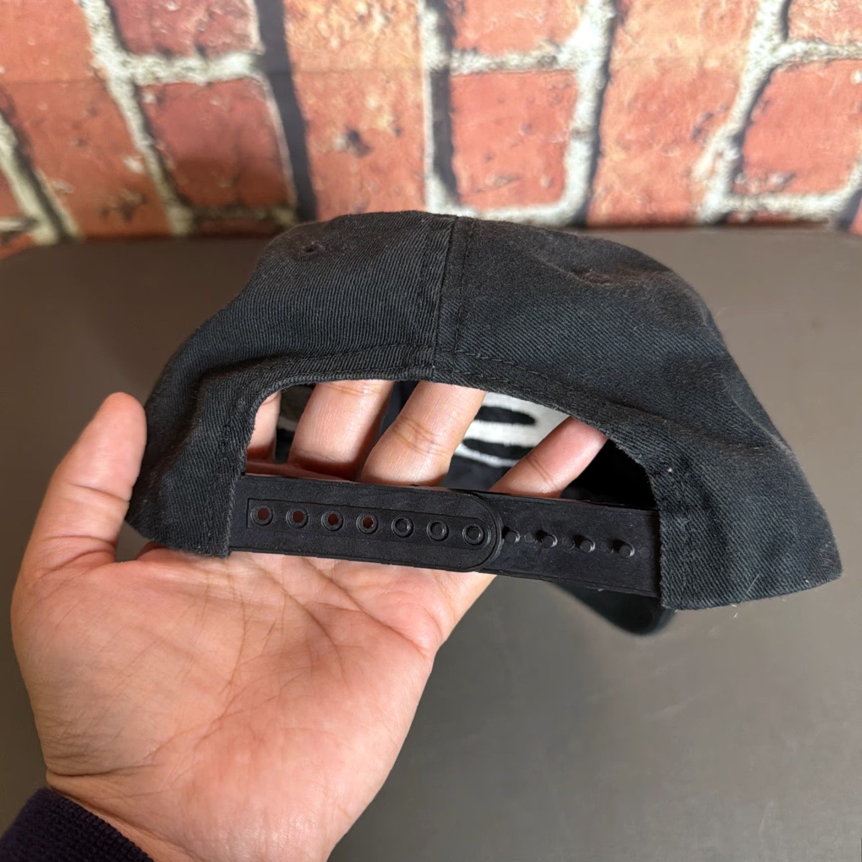 Vintage Stussy CHENILLE Cap Cap Black Strapback OS Size ONE SIZE - 4 Thumbnail