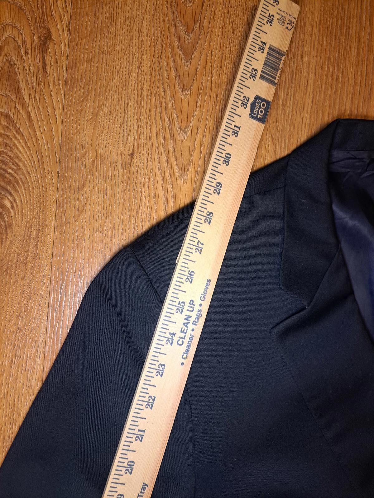Hickey Freeman Hickey Freeman Blazer Mens 46L Black Gold Buttons Cashmere Size 46L - 11 Thumbnail
