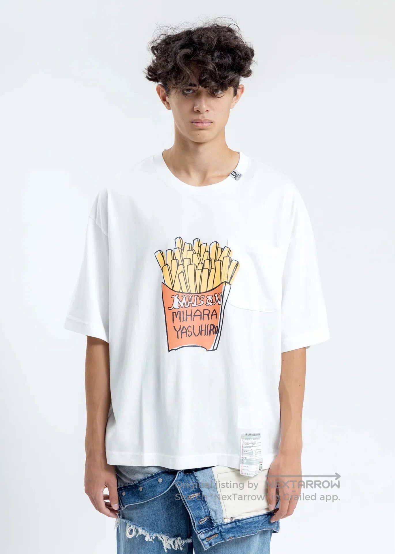 Maison Margiela Maison Margiela Fries Printed Loose Short Sleeve Size US S / EU 44-46 / 1 - 7 Thumbnail