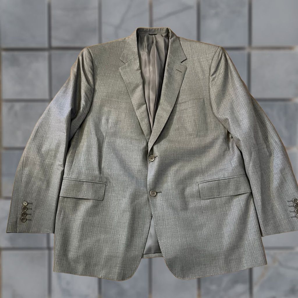 Kenzo ENZO Sport Coat Blazer Mens 44 Regular Gray Striped Two Button Double Vented Coat Mens Blazer 44 Gray Enzo Sport Coat Size 44R - 1 Thumbnail