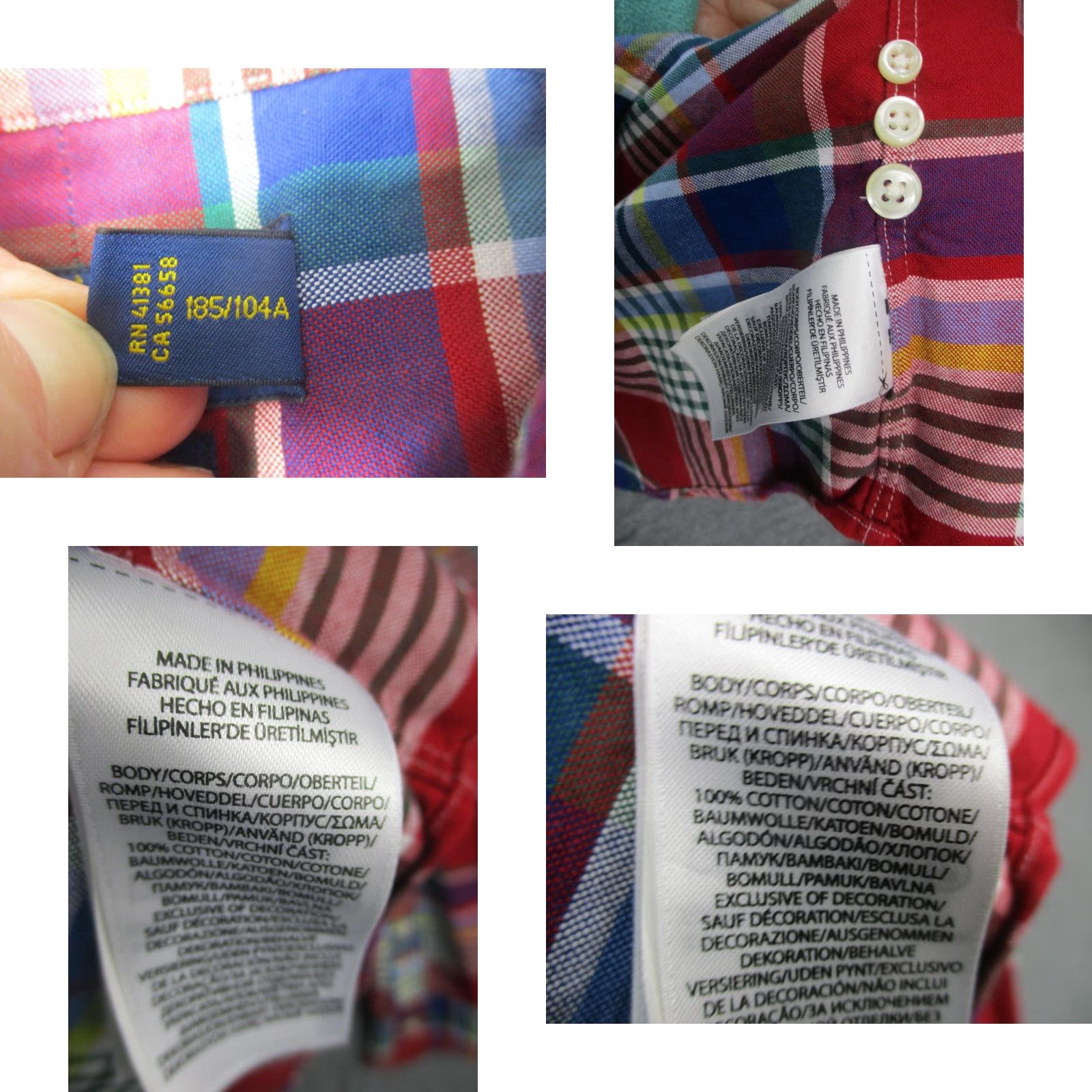 Ralph Lauren Ralph Lauren Shirt Mens XL Red Plaid Classic Fit Button Down Long Sleeve Madras Size US XL / EU 56 / 4 - 8 Thumbnail