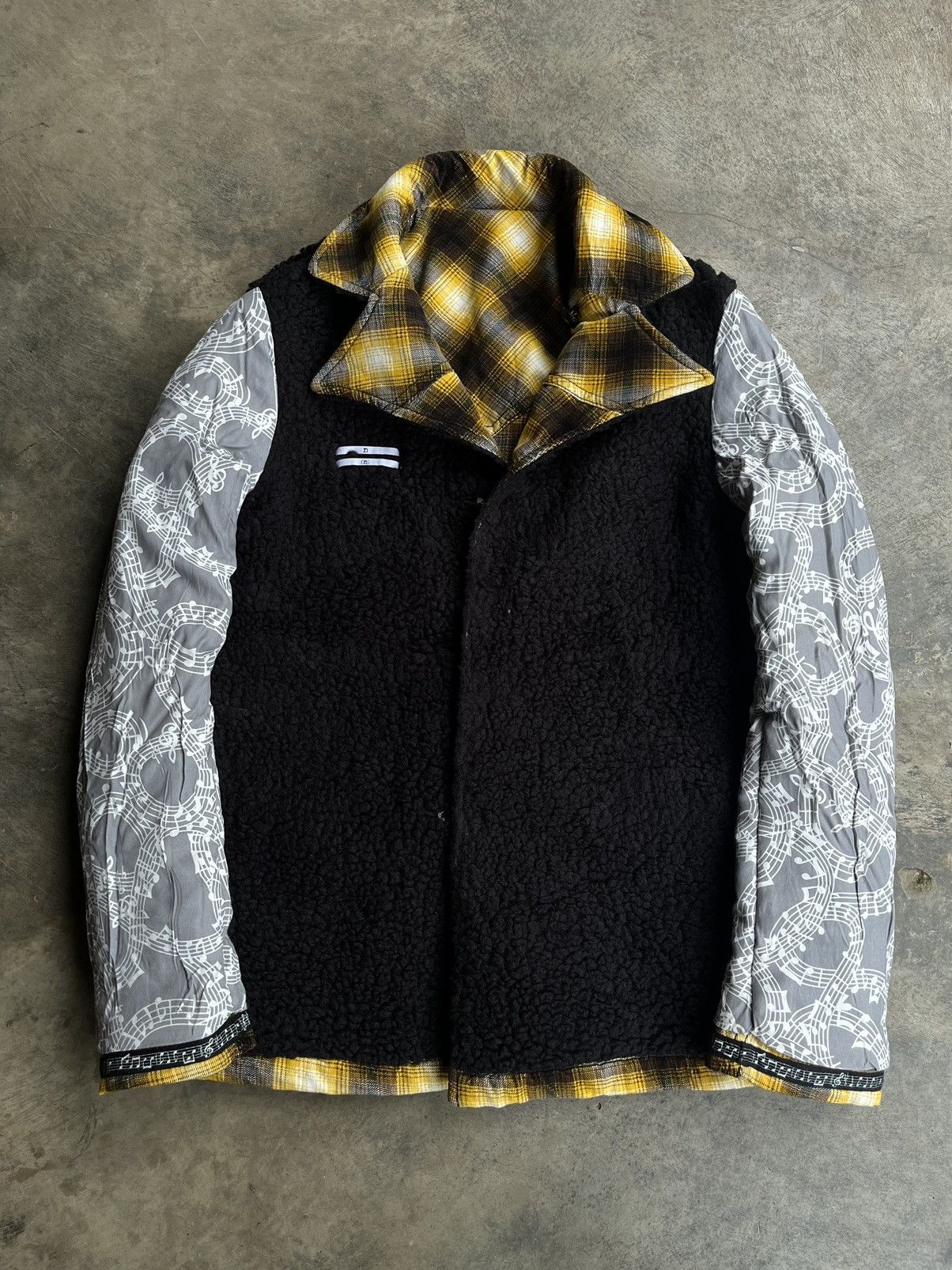 Number (N)ine NUMBER (N)INE FAUX SHEARLING TARTAN BIKERS RAMONES JACKET Size US M / EU 48-50 / 2 - 1 Thumbnail