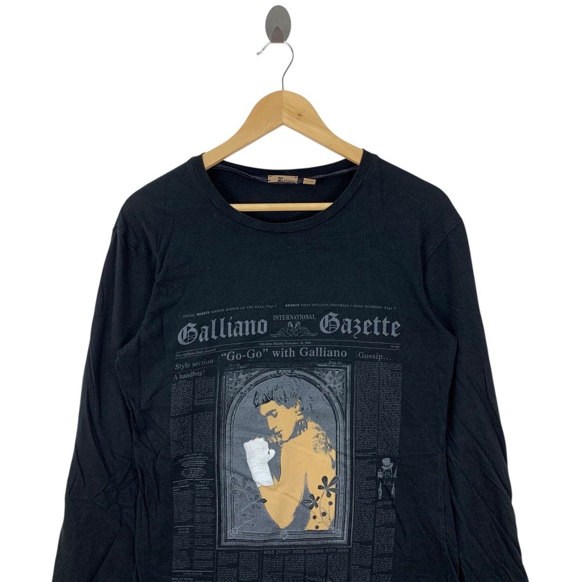 John Galliano Vintage JOHN GALLIANO NEWSPAPER Go-Go With Galliano Tshirt Size US S / EU 44-46 / 1 - 2 Thumbnail