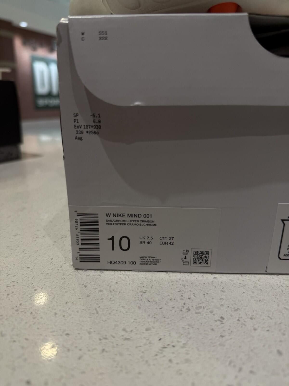 Nike Nike Mind 001 Slide (Women's "Sail" HQ4309-100 Size 10W/8.5M Size US 10 / IT 40 - 11 Thumbnail