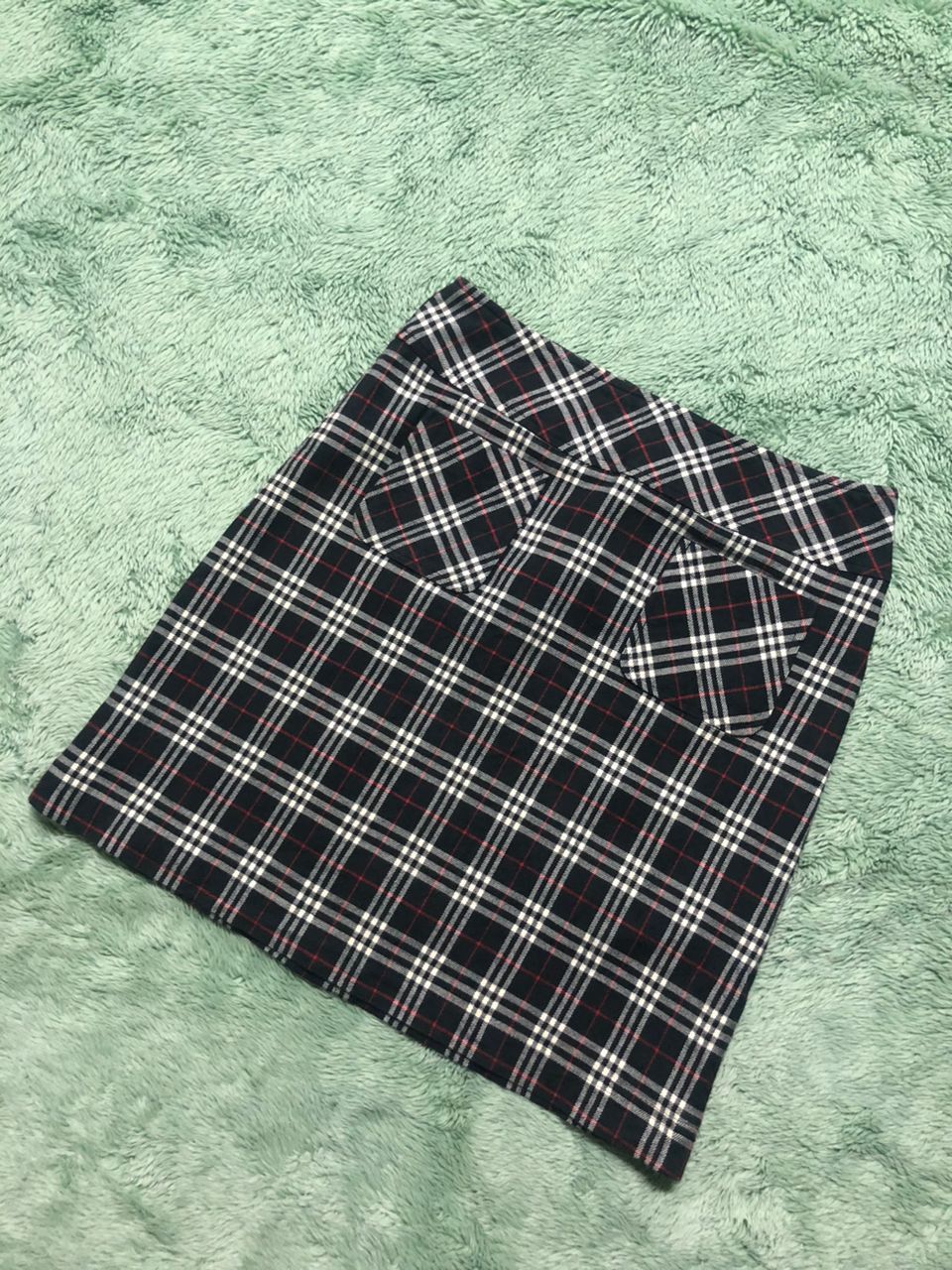 Burberry Burberry Blue Label Black Tartan Mini Skirt Size 26" / US 2 / IT 38 - 1 Thumbnail