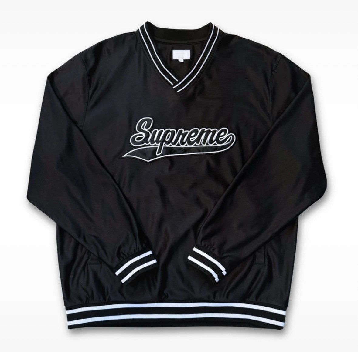 Supreme Supreme Varsity Jumper Black - Embroidered Logo Size US M / EU 48-50 / 2 - 1 Thumbnail
