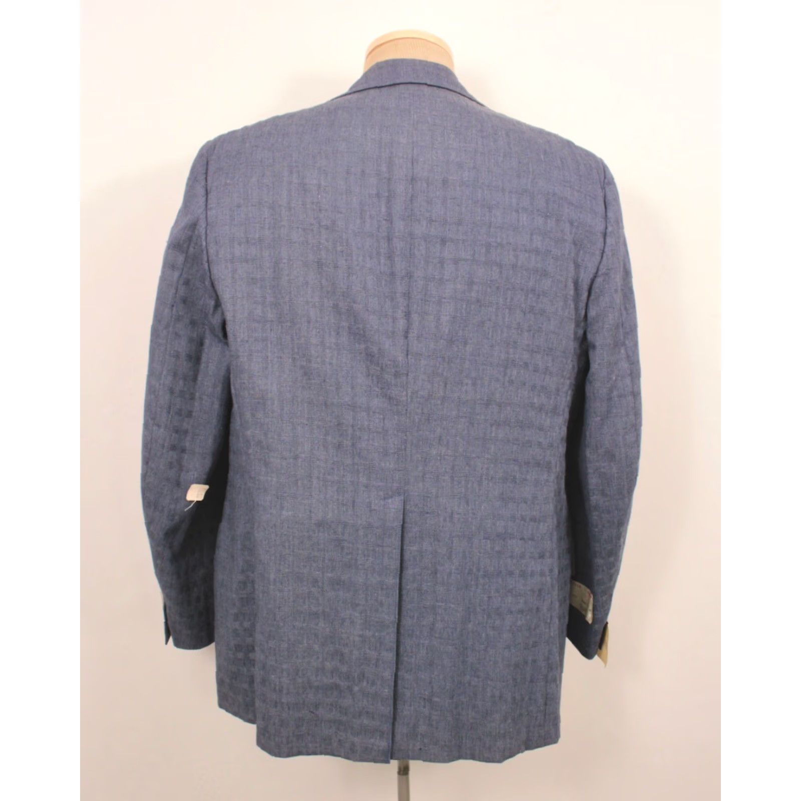 Vintage VINTAGE Haspel Leisure Suit Blue 70s 2 PC Mens Sz 43W38 Polyester Cotton 1970s Disco Size 46R - 7 Thumbnail