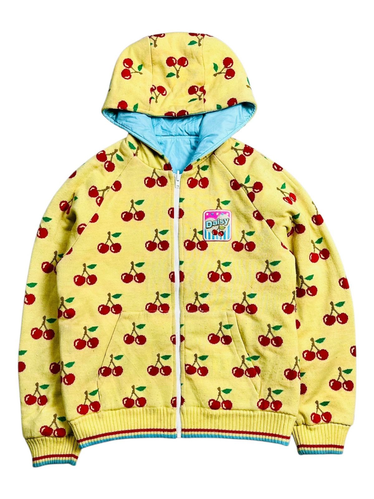 Angel Blue 2000s Daisy Lovers - Reversible Chunk Knitted Sweater Jacket Size US L / EU 52-54 / 3 - 1 Thumbnail