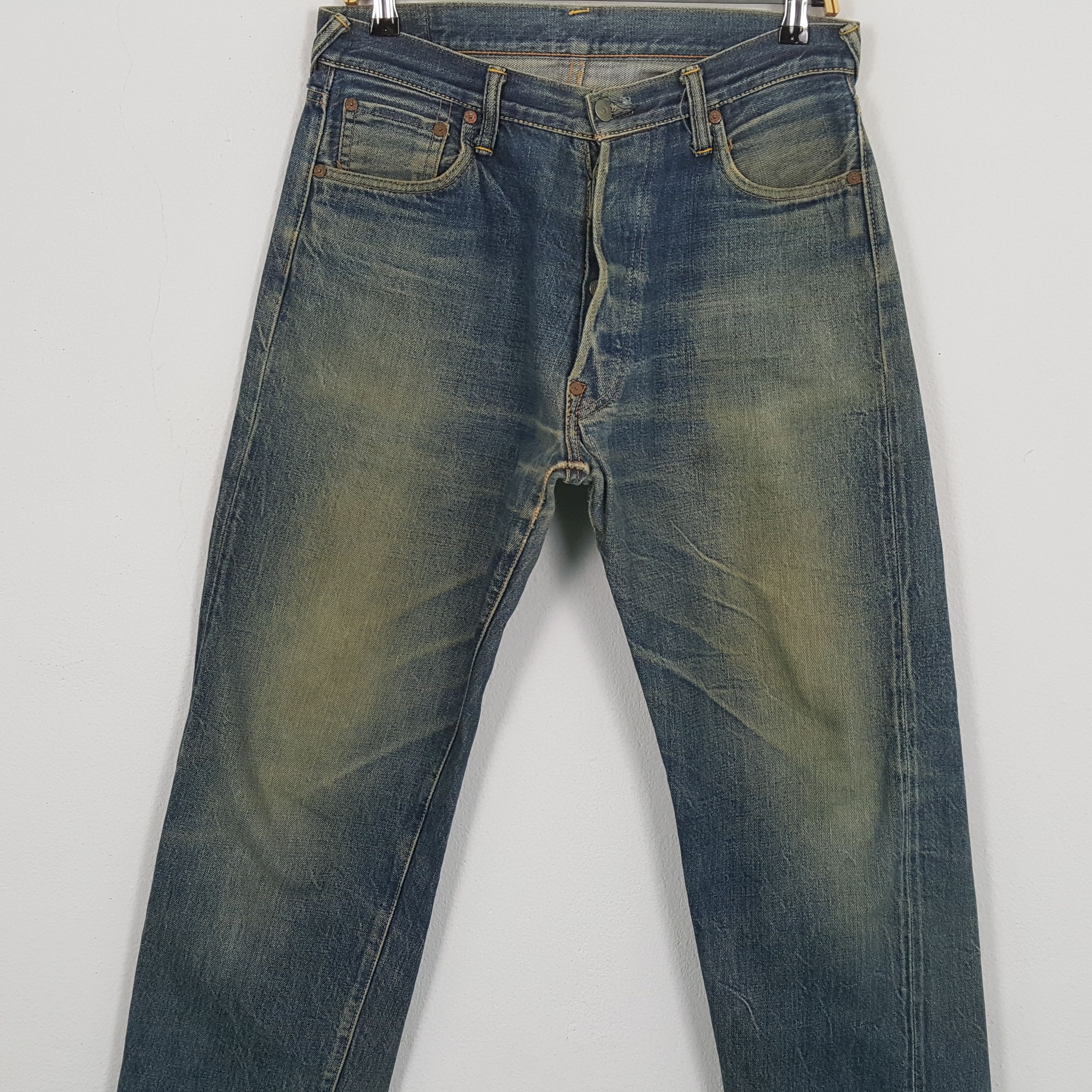 Evisu × Japanese Brand × Vintage Vintage EVISU Japanese Brand Daicock Custom Distressed Jeans Size US 31 - 5 Thumbnail