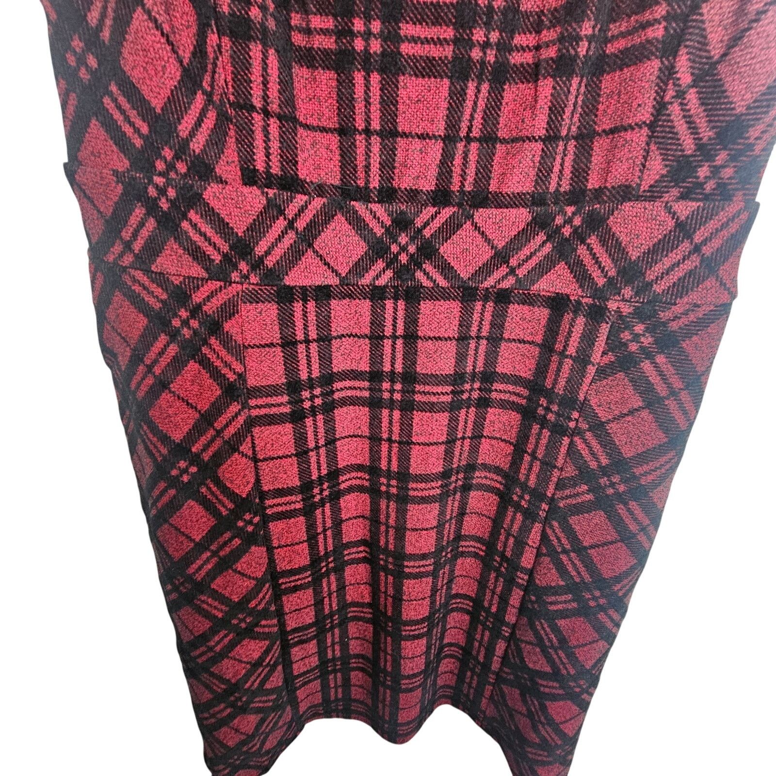 Corridor Torrid Womens Plaid Knit Mini Dress Size 1X Dark Academia Size XL / US 12-14 / IT 48-50 - 4 Thumbnail