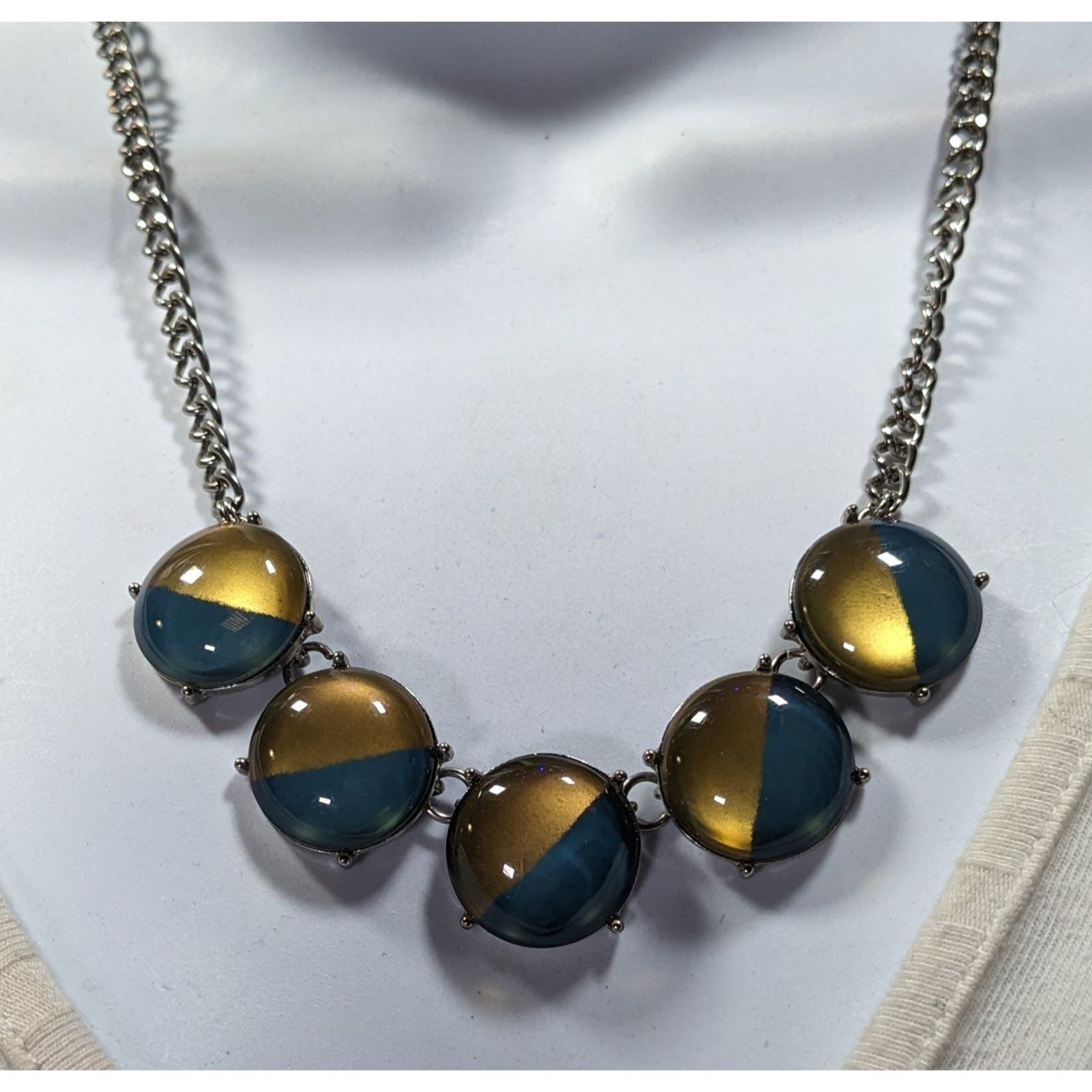 Other Charming Charlie Blue And Yellow Medallion Fringe Necklace Size ONE SIZE - 4 Thumbnail