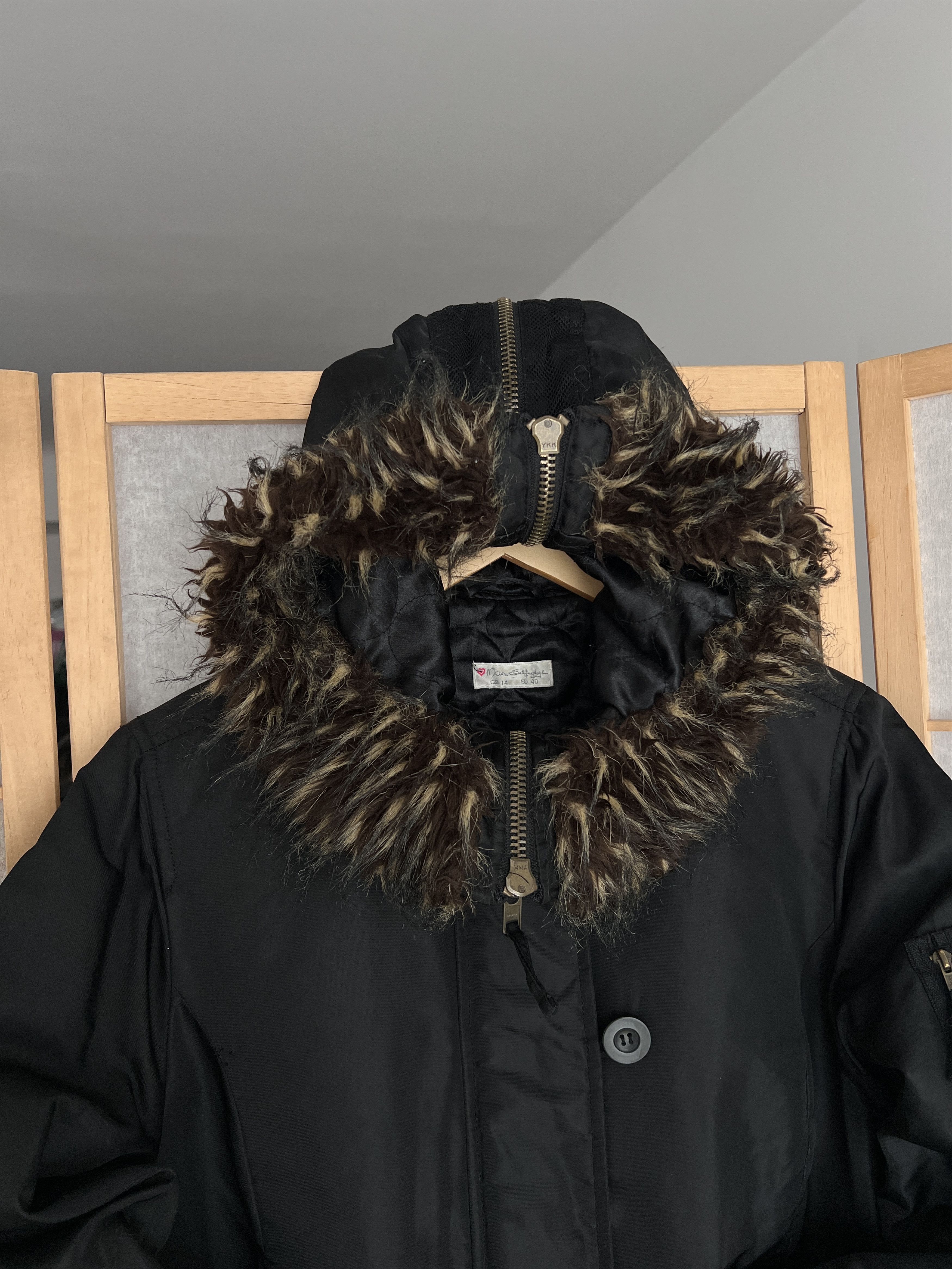 If Six Was Nine Avant garde vintage faux fur bomber jacket hood cropped punk Size M / US 6-8 / IT 42-44 - 13 Thumbnail