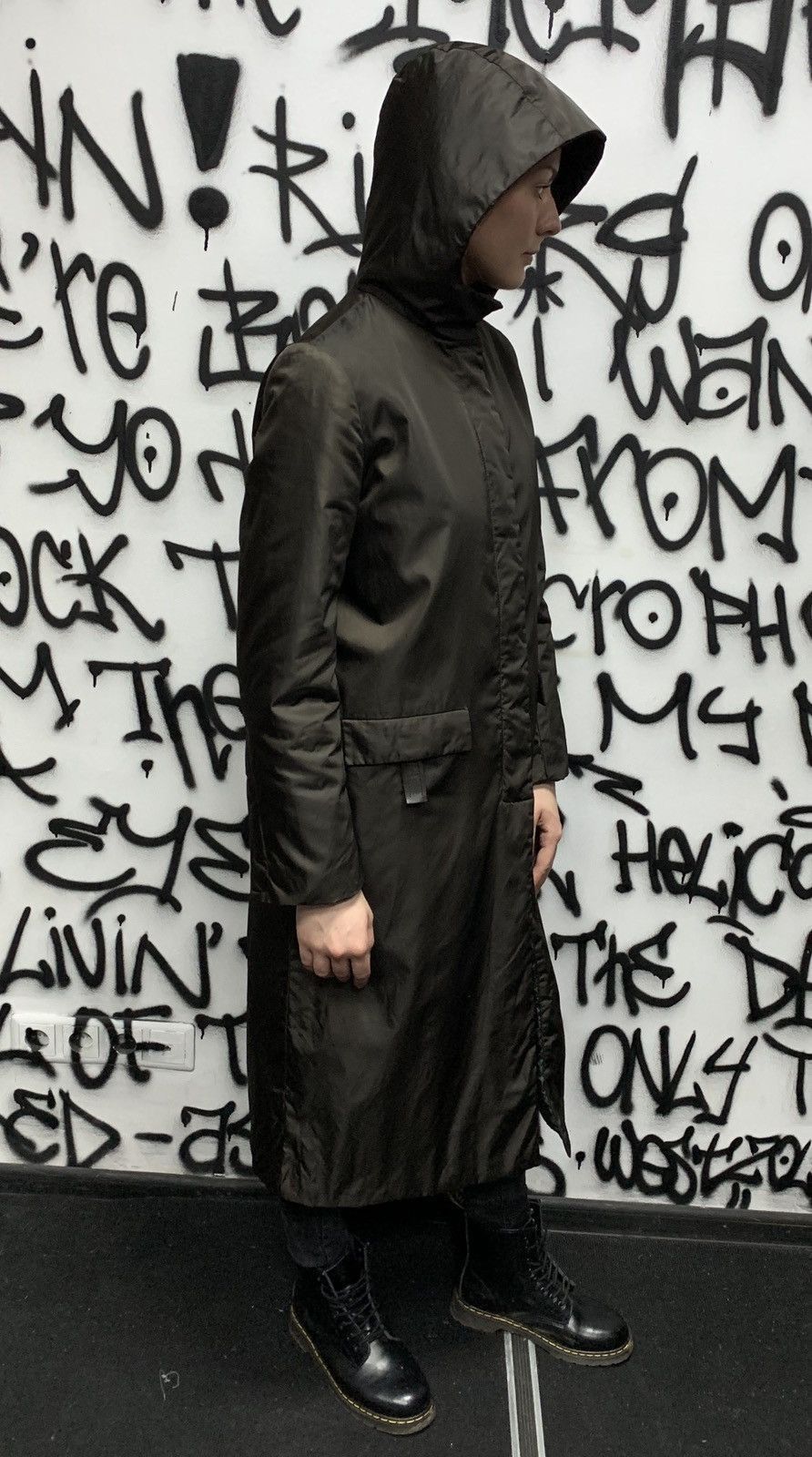Prada RARE Prada Black Tag Long Nylon Hooded Jacket Parka Coat Size M / US 6-8 / IT 42-44 - 2 Thumbnail