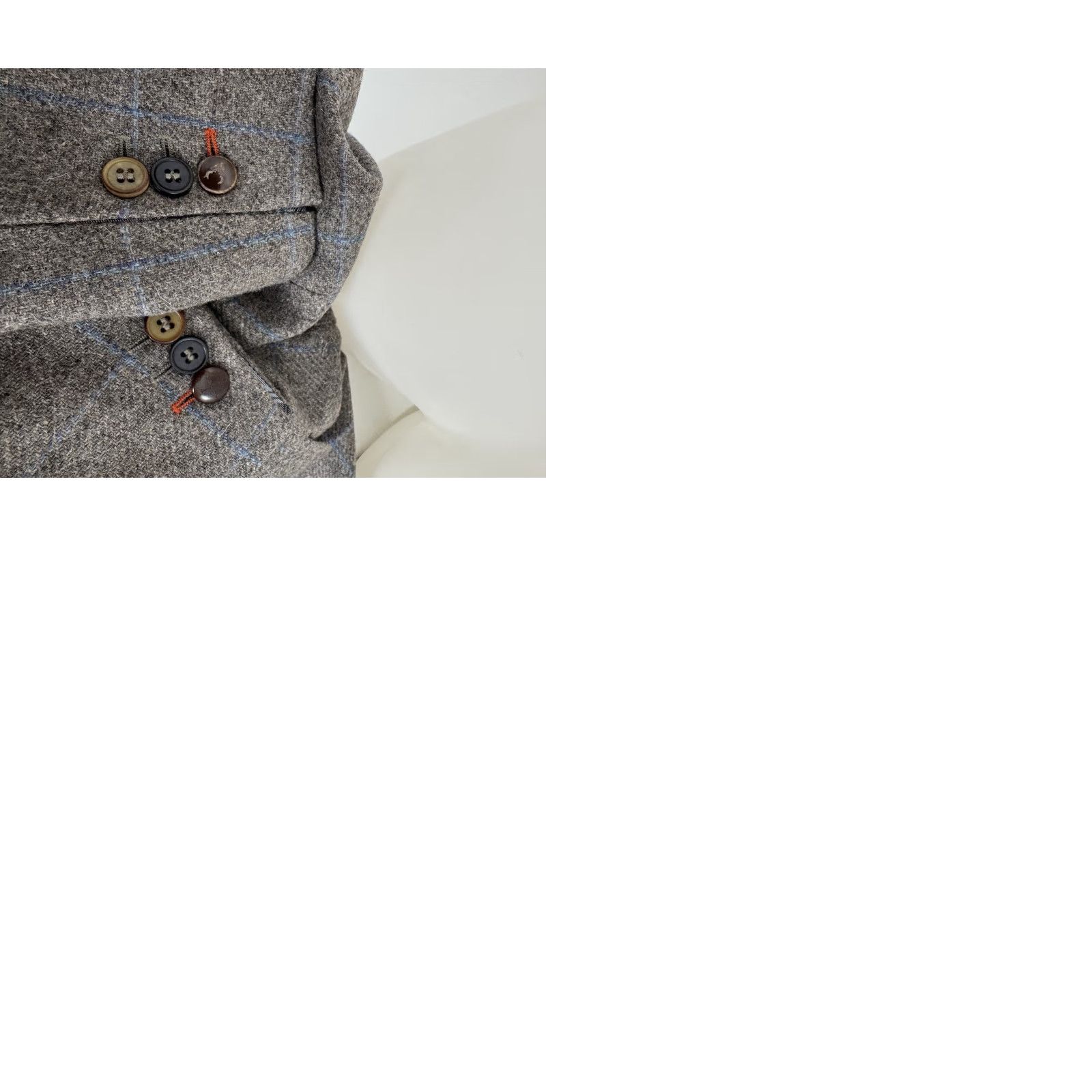 Ted Baker TED BAKER Blazer - WOOL Windowpane 40 R L - Brown/Blue - Men - Shirt/Blazer Size 42R - 9 Thumbnail