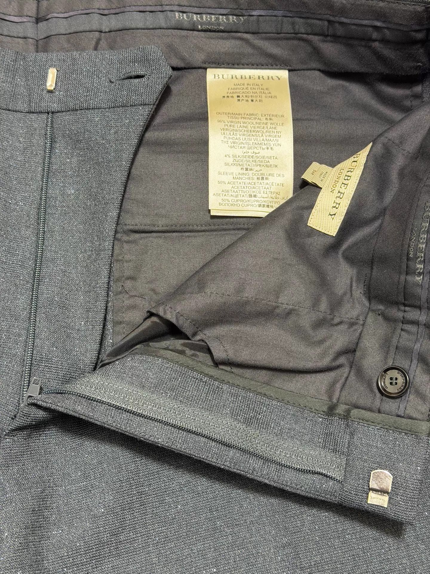 Burberry Burberry New 96% Wool 4% Silk Straight Trousers 54 Italy Size US 38 / EU 54 - 4 Thumbnail