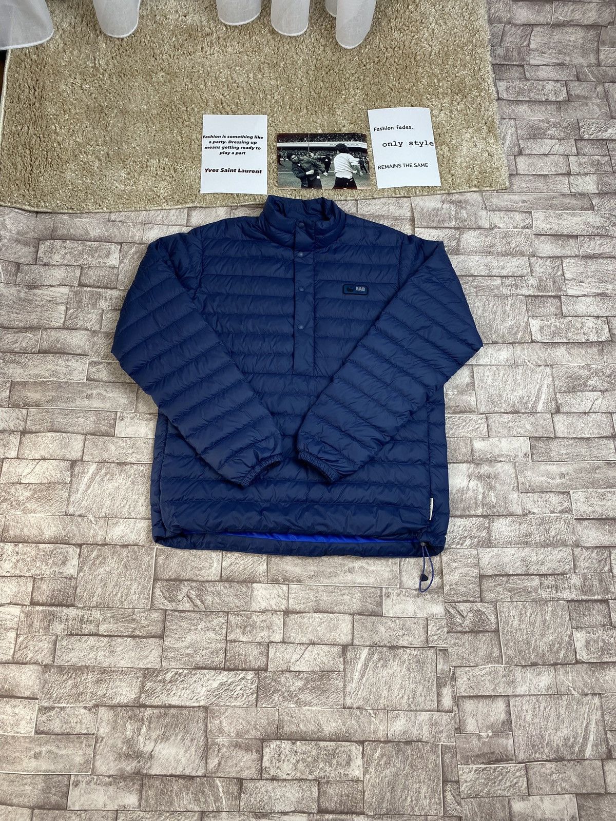 image of Mountain Hardwear x Rab Outdoor Down Jacket Anorak L in Blue, Men's (Size Large)