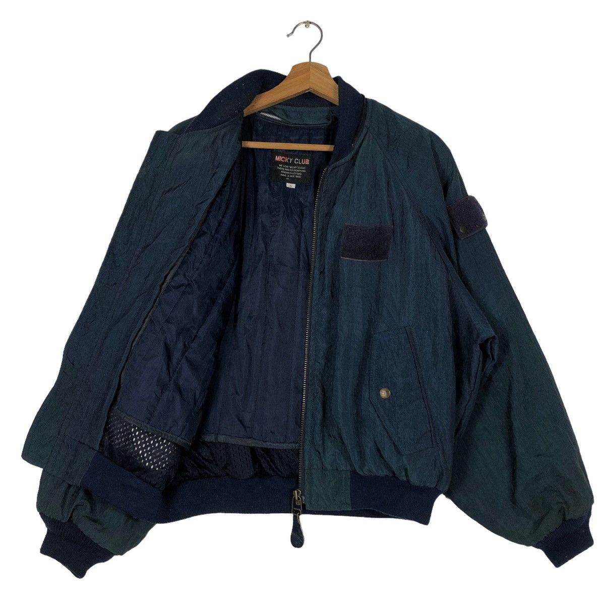 Japanese Brand 🔥Vintage Bomber Jacket Micky Club Riot Riot Design Size US S / EU 44-46 / 1 - 8 Thumbnail
