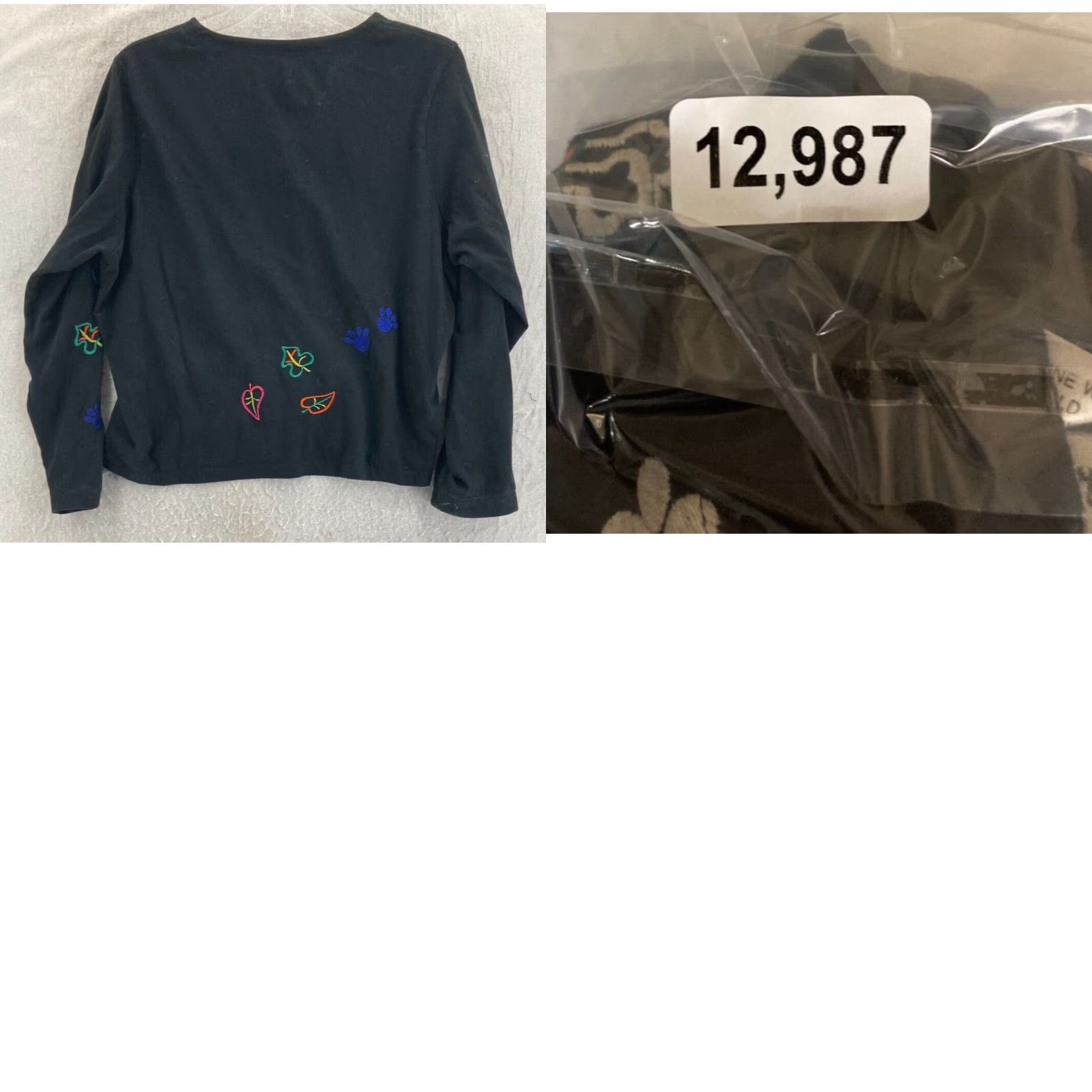 Simons Michael Simon Cat Embroidered Long Sleeve Cardigan Womens Large Black Size L / US 10 / IT 46 - 8 Thumbnail