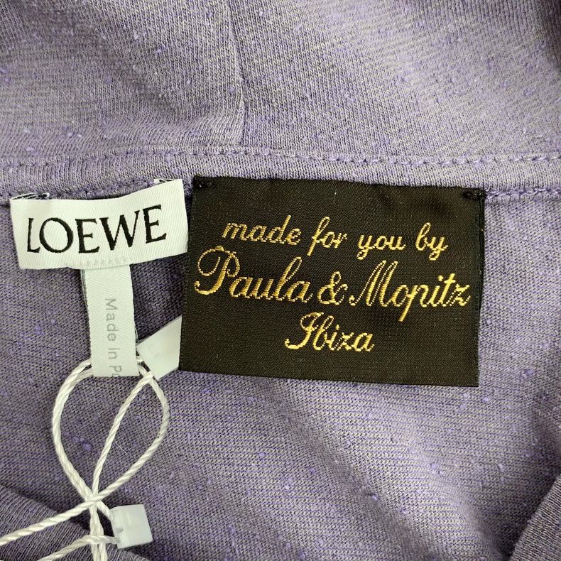 Loewe Loewe Purple lettering fleece cotton long sleeve hooded dr Size XS / US 0-2 / IT 36-38 - 6 Thumbnail