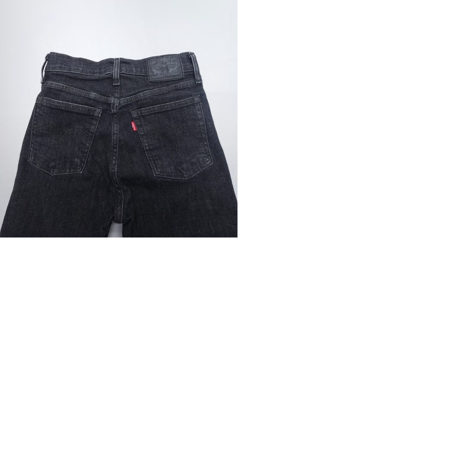 Levi's VINTAGE Levi's Wedgie Straight Jeans Womens 25 Black Button Fly Stretch Denim Size 42" / US 20 - 9 Thumbnail