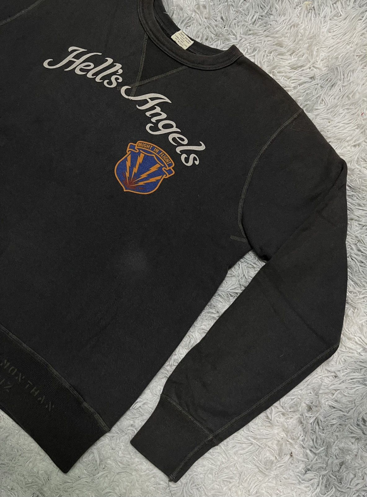 Buzz Rickson's VINTAGE BUZZ RICKSON SWEATSHIRT “HELLS ANGELS” CHARCOAL L Size US L / EU 52-54 / 3 - 4 Thumbnail
