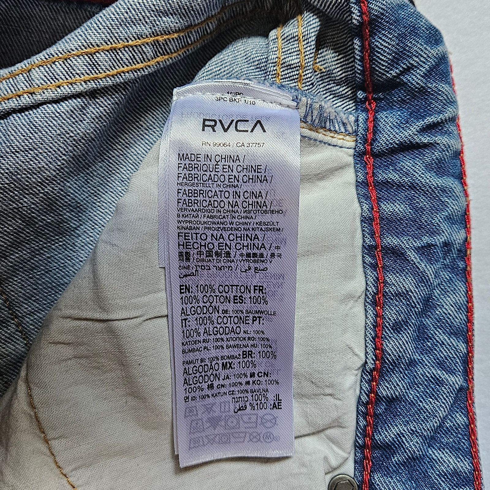 RVCA RVCA Coco Denim Jeans Light Wash Relaxed Fit Ripped Jeans 28 Size 28" / US 6 / IT 42 - 25 Thumbnail