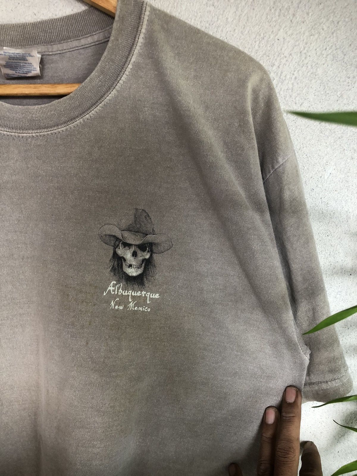 Affliction × Vintage Vintage Y2K Albuquerque New Mexico Cowboy Skull Tee Size US L / EU 52-54 / 3 - 12 Thumbnail
