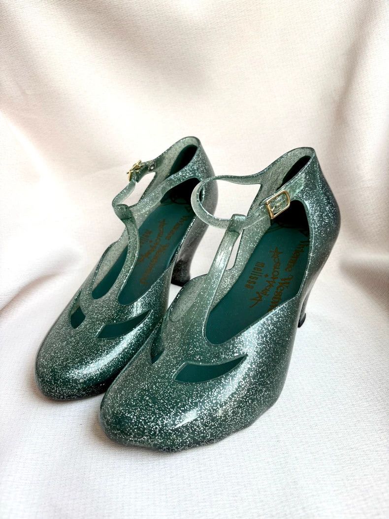 Vivienne Westwood Vivienne Westwood Gray glitter cat paw shoes Size US 6.5 / IT 36.5 - 1 Thumbnail