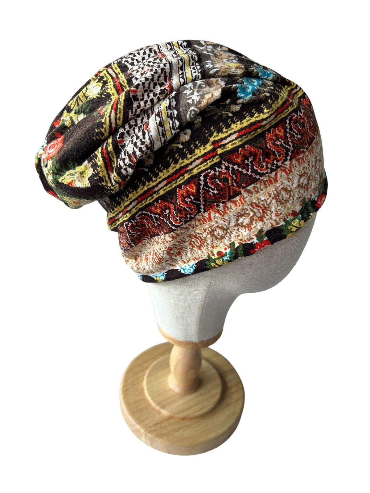 Vintage Unknown Reversible Batik Nice design Beanie Hats🔥 Size ONE SIZE - 4 Thumbnail