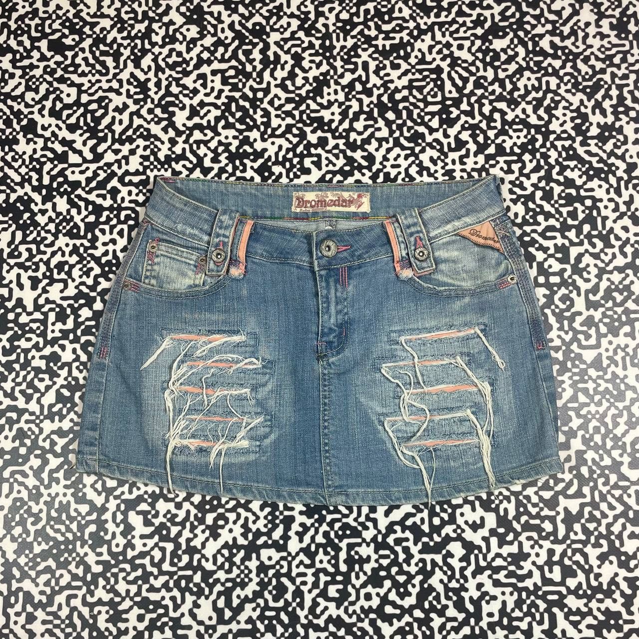 Japanese Brand Vintage Y2K Japanese Distressed Retro Style Mini Skirt Style Size 29" - 4 Thumbnail