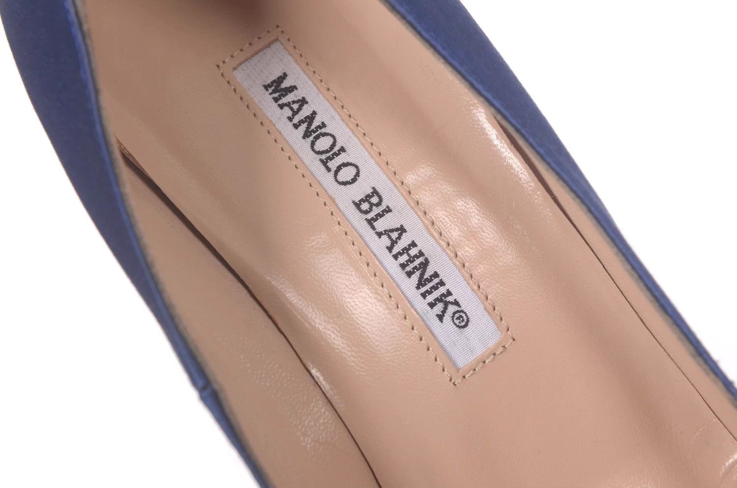Manolo Blahnik Manolo Blahnik Satin Crystal Buckle Heels 37.5 Size US 6.5 / IT 36.5 - 6 Thumbnail